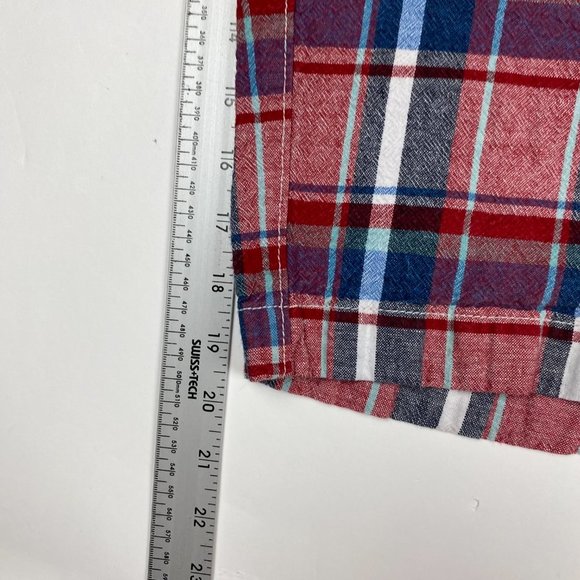 J.CREW Rivington Linen Blend Shorts Mens 31 Red Check Plaid Chino Bermuda J Crew - Picture 8 of 9